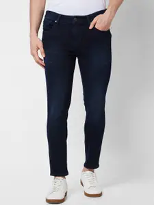 SPYKAR Men Tapered Fit Light Fade Clean Look Whiskers Cotton Jeans