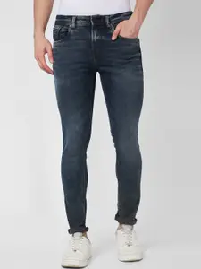 SPYKAR Men Skinny Fit Low-Rise Heavy Fade Stretchable Jeans