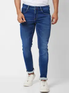 SPYKAR Men Skinny Fit Low-Rise Heavy Fade Stretchable Cotton Jeans