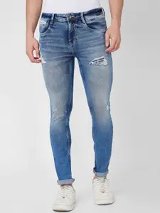 SPYKAR Men Mildly Distressed Heavy Fade Mid Rise Cotton Jeans