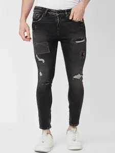 SPYKAR Men Tapered Fit Mildly Distressed Heavy Fade Cotton Jeans