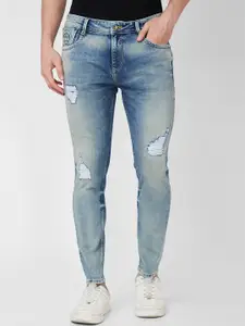 SPYKAR Men Tapered Fit Mildly Distressed Heavy Fade Stretchable Jeans