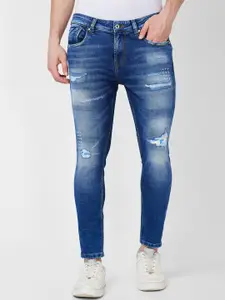 SPYKAR Men Tapered Fit Mildly Distressed Heavy Fade Stretchable Jeans