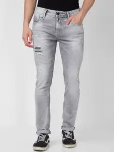 SPYKAR Men Skinny Fit Low-Rise Mildly Distressed Heavy Fade Cotton Stretchable Jeans