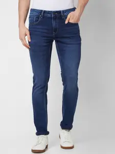 SPYKAR Men Skinny Fit Low-Rise Light Fade Cotton Jeans