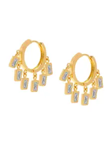 LeCalla Gold-Plated Contemporary 25 Sterling Silver Drop Earrings