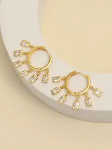 LeCalla Gold-Plated Contemporary 25 Sterling Silver Drop Earrings