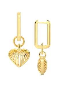 LeCalla Gold-Plated Contemporary Hoop Earrings