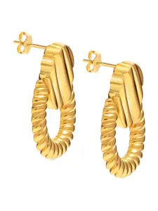 LeCalla 925 Sterling Silver Gold-Plated Contemporary Drop Earrings