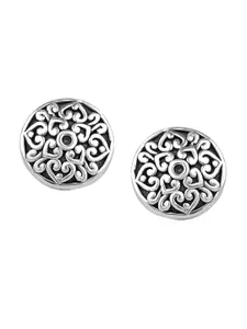 LeCalla 925 Sterling Silver Plated Contemporary Studs