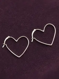 LeCalla 92.5 Sterling Silver Plated Contemporary Hoop Earrings