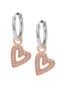 LeCalla Rose Gold-Plated Contemporary 925 Sterling Silver Drop Earrings