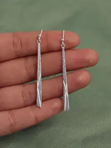 LeCalla 925 Sterling Silver Plated Contemporary Drop Earrings