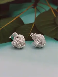 LeCalla 92.5 Sterling Silver Plated Contemporary Studs Earrings