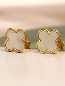LeCalla Gold Plated Contemporary Studs Earrings