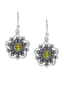 LeCalla Silver Plated 925 Sterling Silver Contemporary Drop Earrings