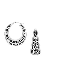 LeCalla 92.5 Sterling Silver Plated Hoop Earrings