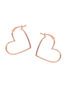 LeCalla 925 Sterling Silver Rose Gold-Plated Hoop Earrings
