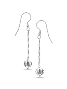 LeCalla Silver Plated Sterling Silver Contemporary Drop Earrings