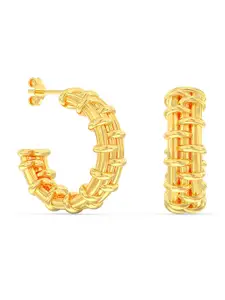 LeCalla 925 Sterling Silver Gold-Plated Hoop Earrings
