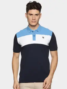 ADRO Colourblocked Cotton Polo Collar T-shirt