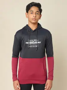 Technosport Boys Printed Hooded Sweatshirt