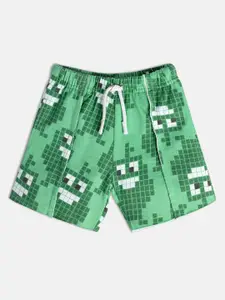 MINI KLUB Boys Graphic Printed Pure Cotton Shorts