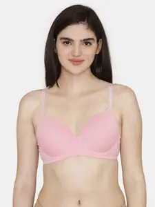 Zivame Full Coverage Underwired Lightly Padded Cotton Bra