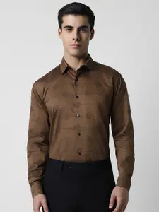 V Dot Slim Fit Opaque Printed Cotton Party Shirt