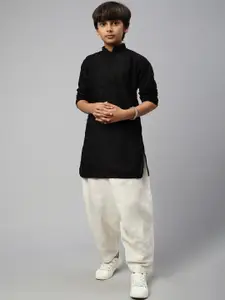 Sangria Boys Chikankari Straight Kurta With Dhoti Pant