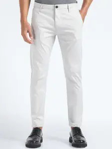 Flying Machine Men Cotton Mid-Rise Tapered Fit Trousers