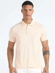 Flying Machine Polo Collar Short Sleeves Pure Cotton T-shirt