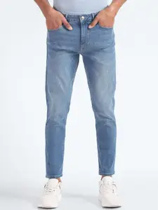 Flying Machine Men Tapered Fit High-Rise Heavy Fade Clean Look Stretchable Jeans