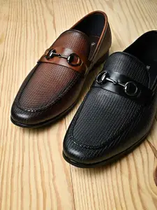 Regal Men Textured Leather Formal Slip-On Shoes