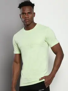 Calvin Klein Jeans Brand Logo Embellished Round Neck Short Sleeves Cotton Slim Fit T-shirt