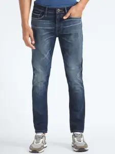 Flying Machine Men Tapered Fit Mid-Rise Light Fade Stretchable Jeans