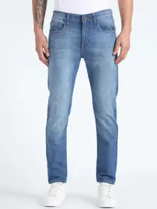 Flying Machine Men Tapered Fit Mid-Rise Heavy Fade Stretchable Jeans