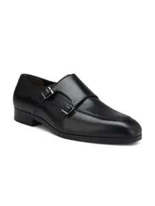 ROSSO BRUNELLO Men Leather Formal Monk Shoes