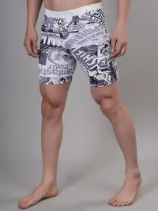 Apraa & Parma Men Printed Mid-Rise Swim Shorts