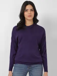 Van Heusen Woman Mock Collar Long Sleeves Regular Pullover Sweater