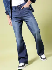 The Indian Garage Co Men Bootcut Heavy Fade Mid Rise Cotton Jeans