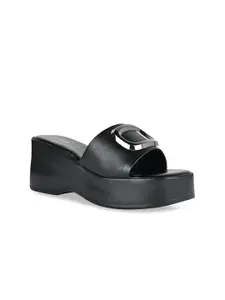 Rocia Open Toe Embellished Detail Flatform Heels