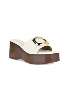 Rocia Open Toe Embellished Detail Flatform Heels