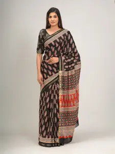 JALTHER Ethnic Motifs Printed Pure Cotton Saree