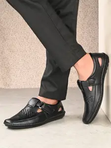 KARADDI Black Confortable & Lightweight Sandals