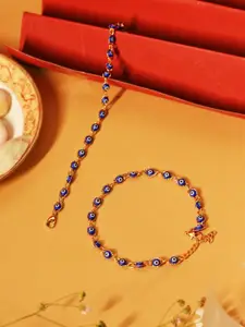 VIRAASI Set Of 2 Gold-Plated Anklets