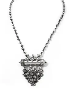 Shyle 925 Sterling Silver Moh Intricated Necklace