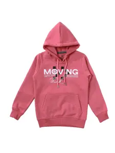 BAESD Girls Fleece Printed Hooded Sweatshirt