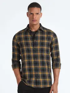 Flying Machine Slim Fit Tartan Checks Cotton Twill Casual Shirt