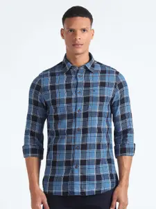 Flying Machine Tartan Check Cotton Casual Shirt